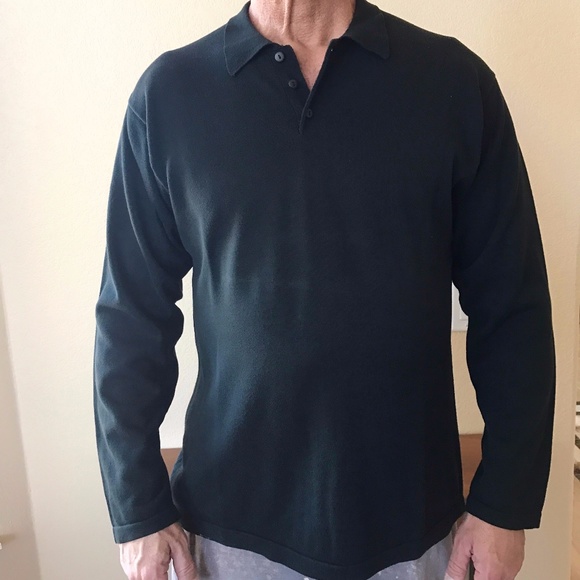 Banana Republic Black 100% Cotton Long Sleeve Shirt XL